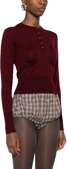 Vivienne Westwood Tit Jumper Brick Rood