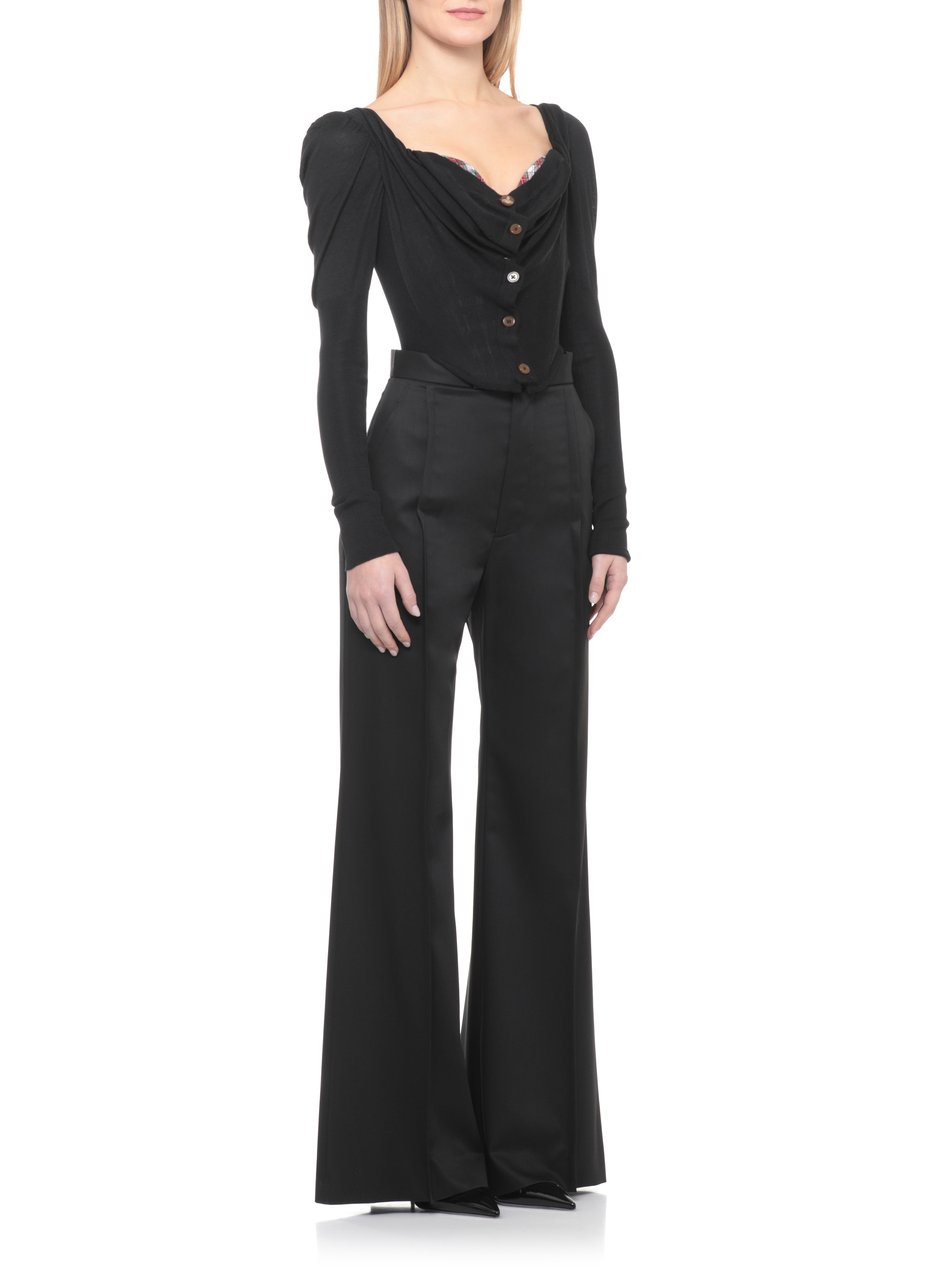Vivienne Westwood Black Bea Corset Cardi Sweater Zwart