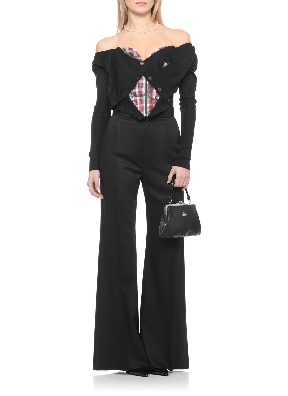 Vivienne Westwood Black Bea Corset Cardi Sweater Zwart