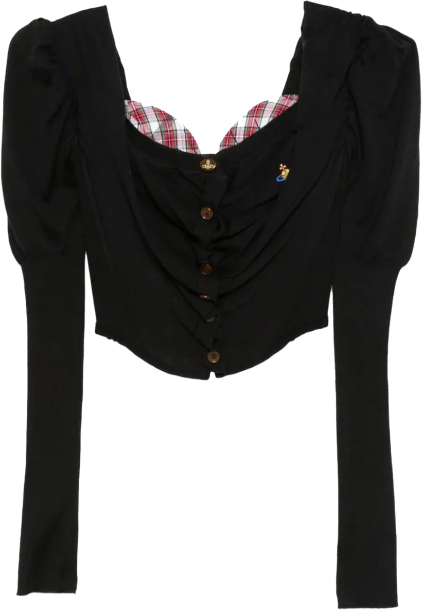 Vivienne Westwood Bea Corset Cardi Black Zwart
