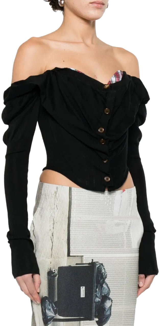 Vivienne Westwood Bea Corset Cardi Black Zwart