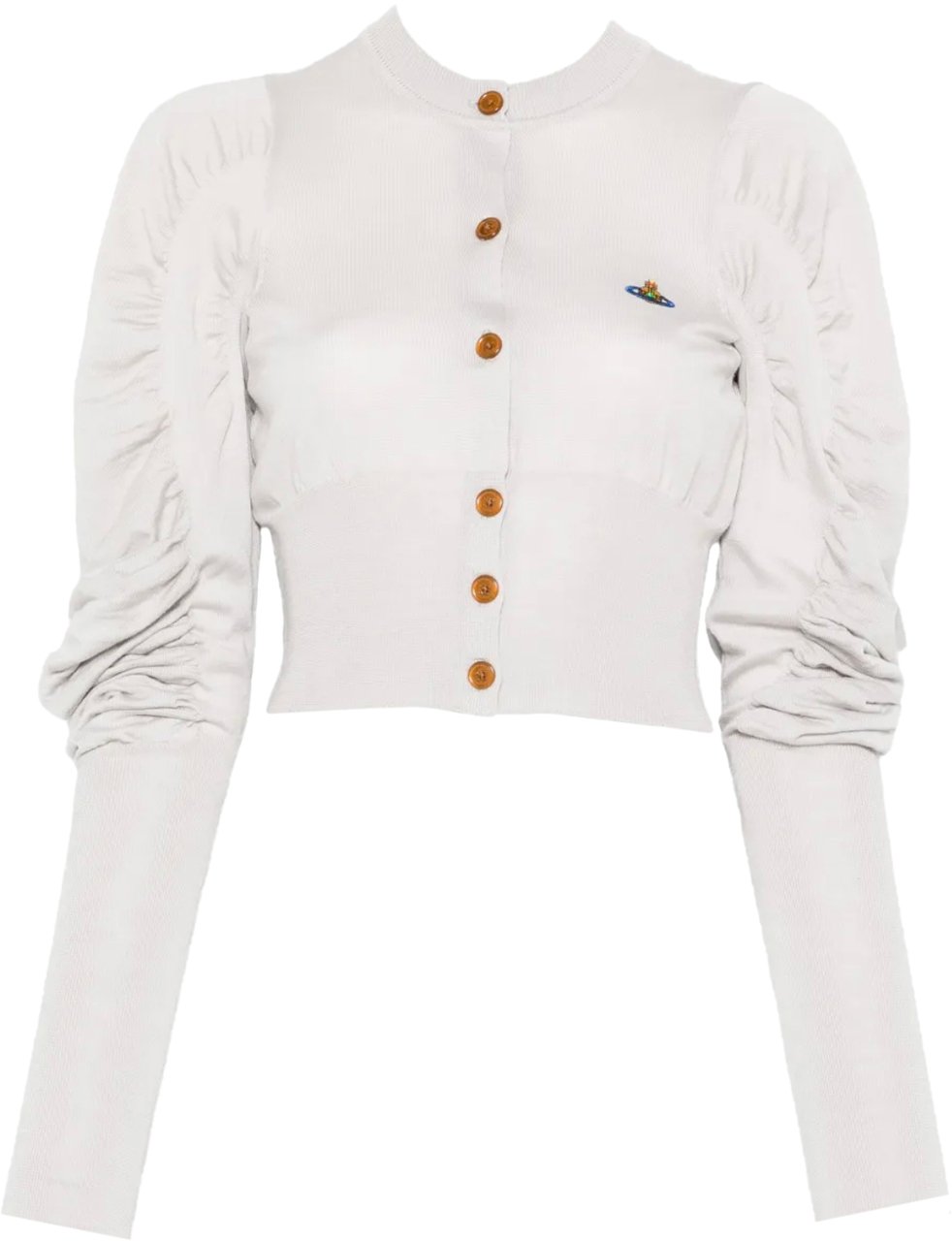 Vivienne Westwood Eli Cropped Cardi Light Grey Grijs