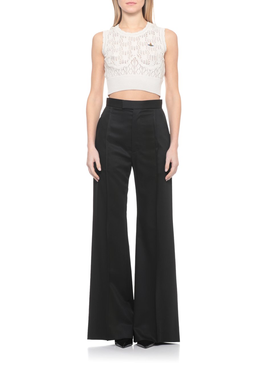 Vivienne Westwood Ivory Ella Orb Lace Tank Top Neutraal