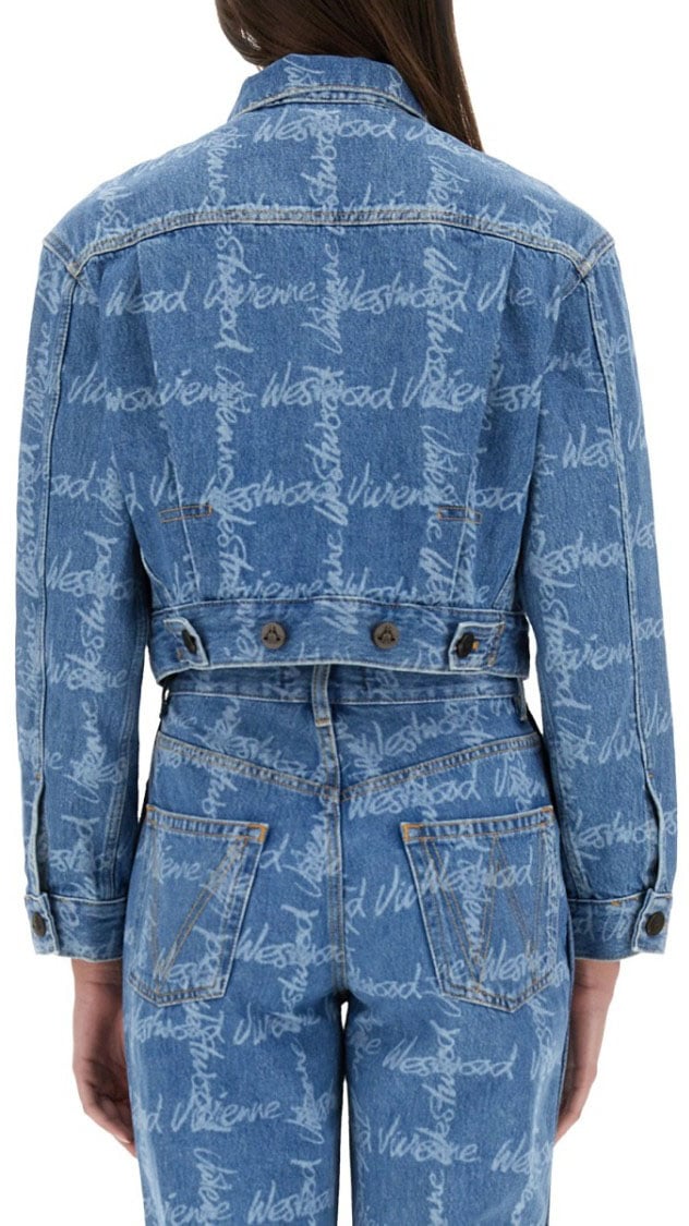 Vivienne Westwood "Marlene" Cropped Jacket Blauw