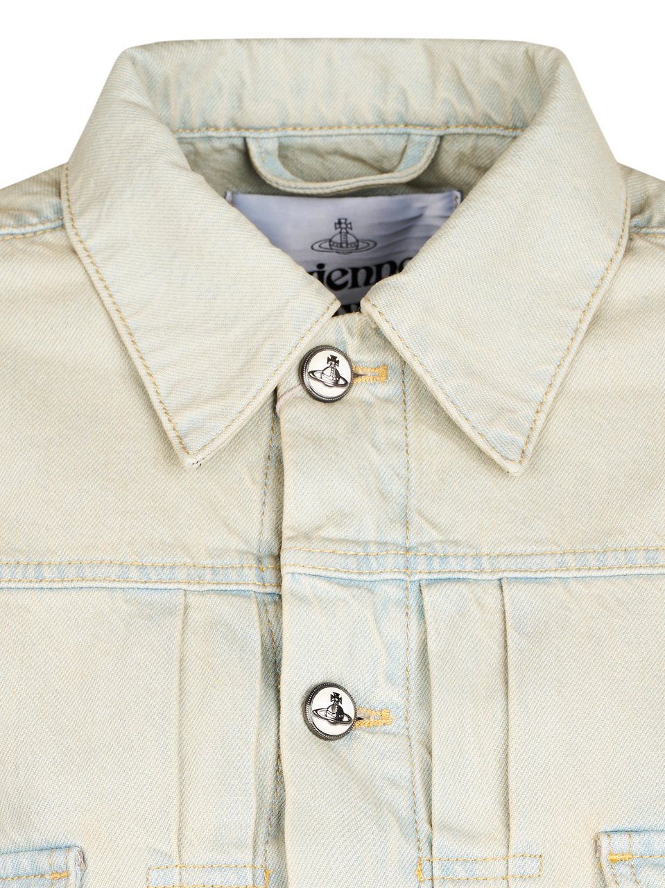 Vivienne Westwood Cropped Structured Jacket with Vintage-Inspired Details Neutraal
