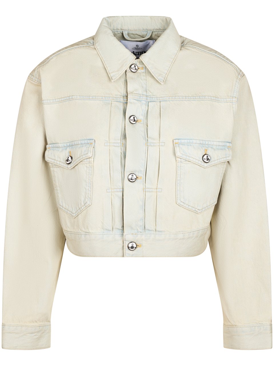 Vivienne Westwood Cropped Structured Jacket with Vintage-Inspired Details Neutraal