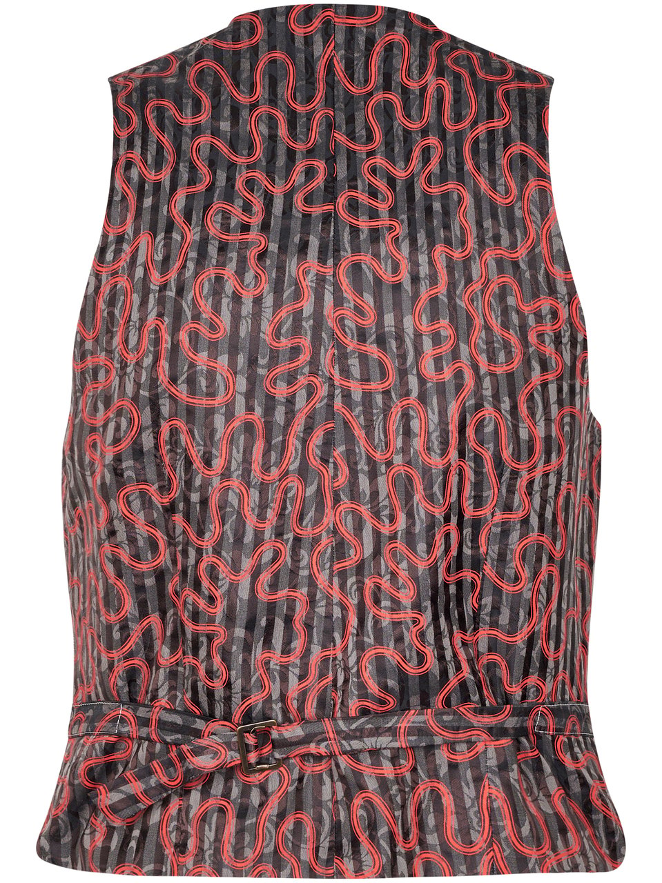 Vivienne Westwood Tailored Waistcoat with Vertical Stripes and Abstract Back Wit