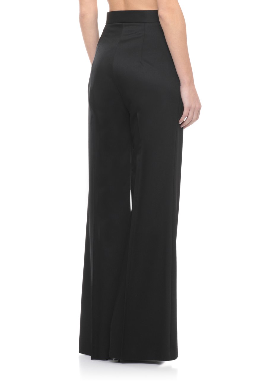Vivienne Westwood Black Wide Leg Virgin Wool Pants Zwart
