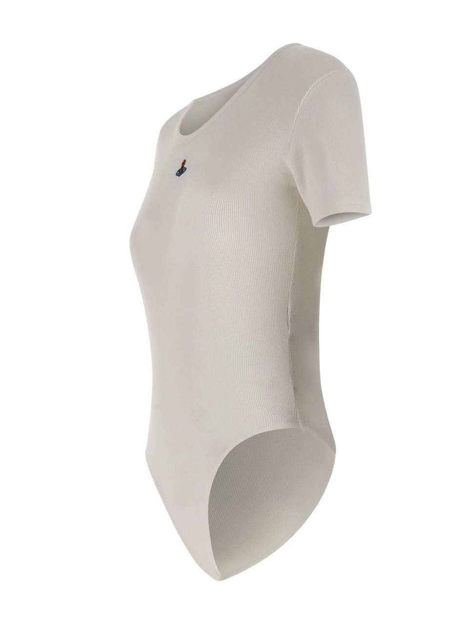 Vivienne Westwood Off-White Ribbed Button Orb Top Wit