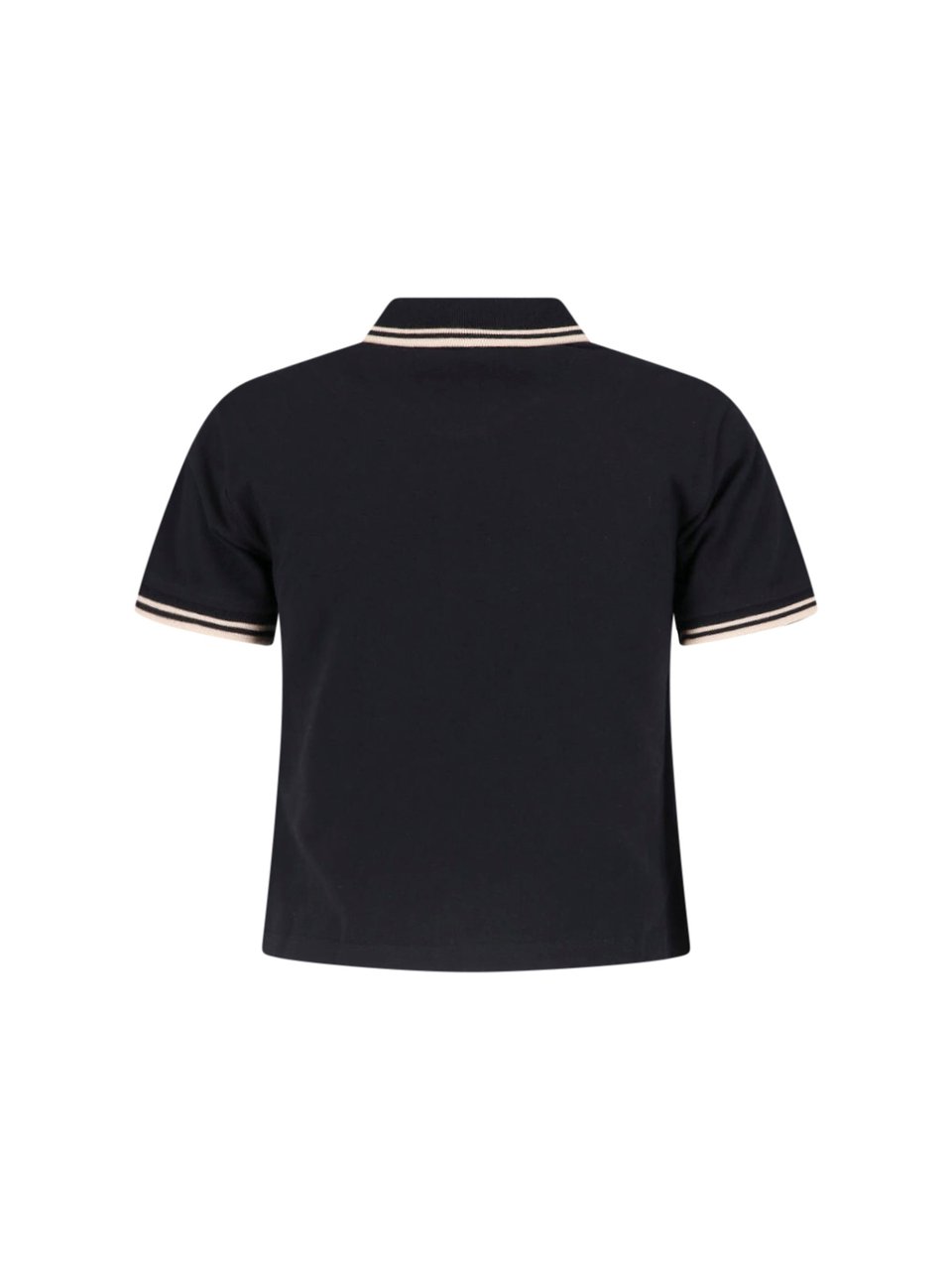 Vivienne Westwood Cropped Polo Shirt with Classic Collar Zwart