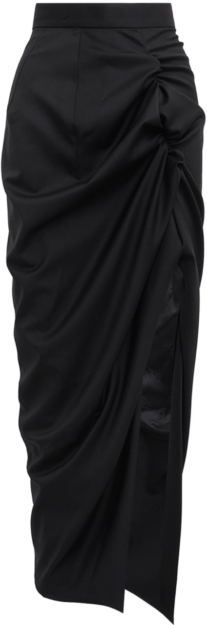 Vivienne Westwood Long Side Panther Skirt Black Zwart