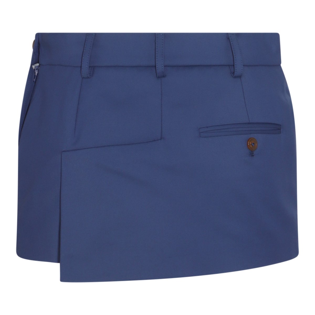 Vivienne Westwood Blue Cotton Mini Skirt Mini Skirt Blauw
