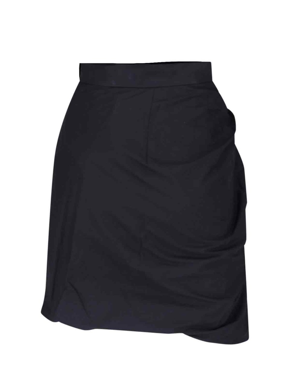 Vivienne Westwood Ruched Design Skirt with Front Slit Zwart