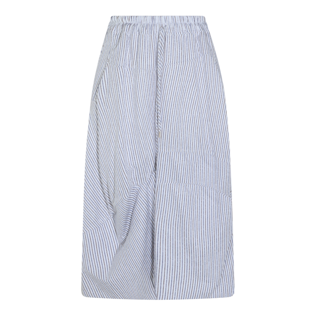 Vivienne Westwood Knee-Length Skirt with Vertical Stripes and Gathered Design Grijs