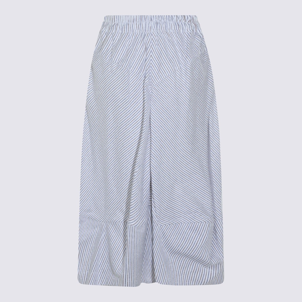 Vivienne Westwood Knee-Length Skirt with Vertical Stripes and Gathered Design Grijs