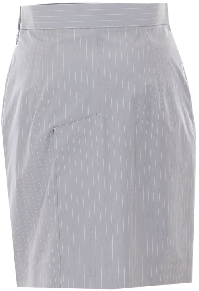 Vivienne Westwood Tailored Mini Skirt with Subtle Pinstripe Pattern Grijs