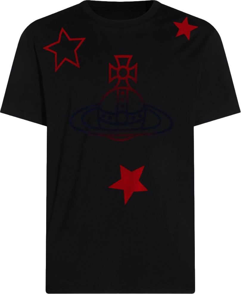 Vivienne Westwood Black Crewneck Short Sleeve T-Shirt Zwart