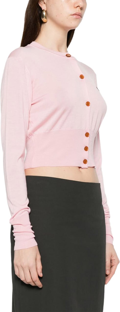 Vivienne Westwood Cropped Pink Sweater Neutraal