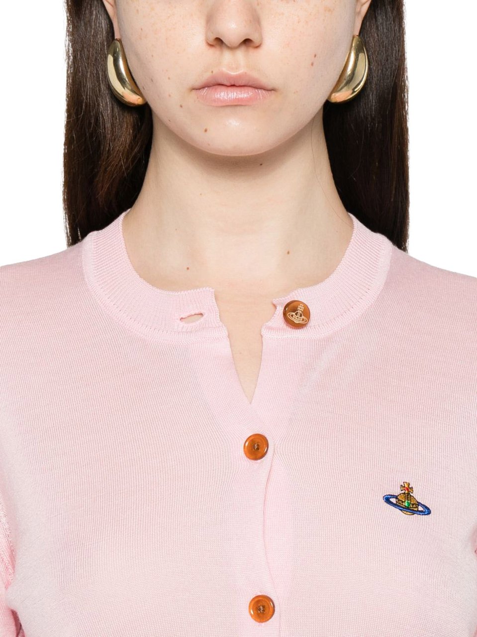 Vivienne Westwood Cropped Pink Sweater Neutraal