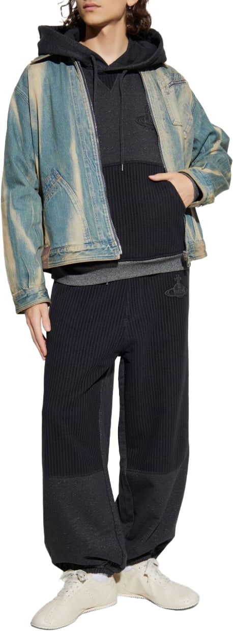 Vivienne Westwood Light Blue Faded Wash Casual Jacket Grijs