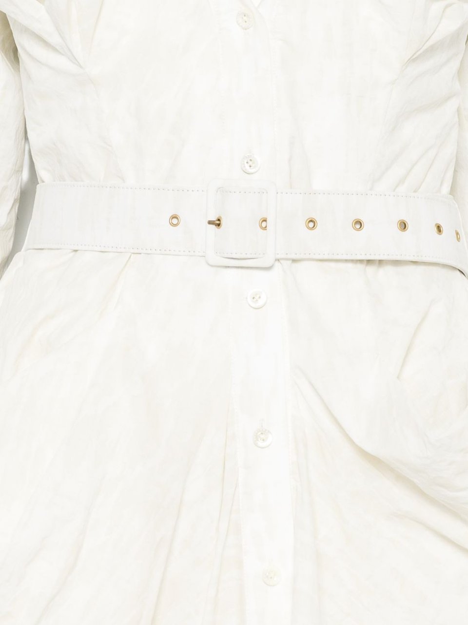 Vivienne Westwood White Ruffled Detachable Belt Shirt Dress Wit