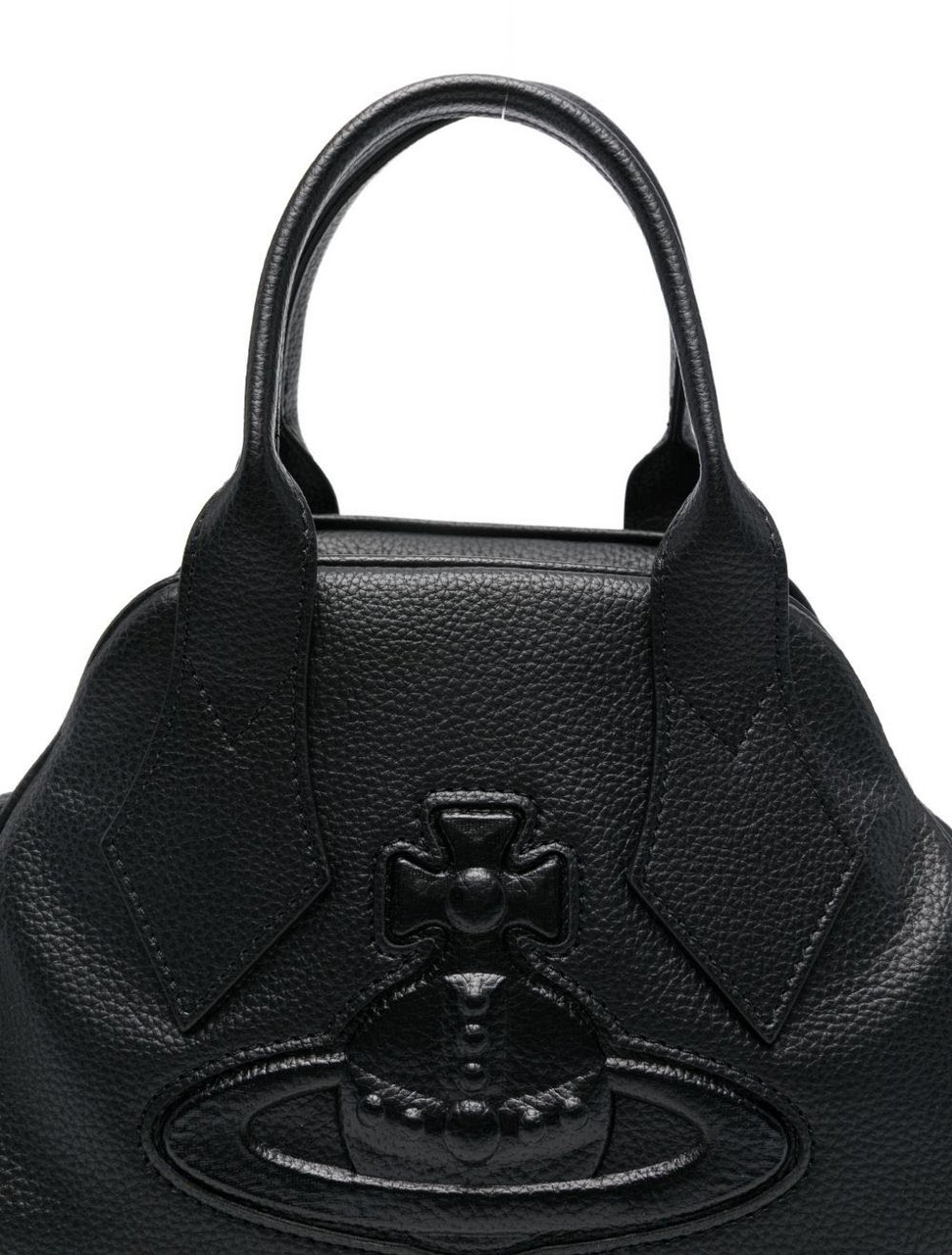 Vivienne Westwood Textured Black Handbag Zwart