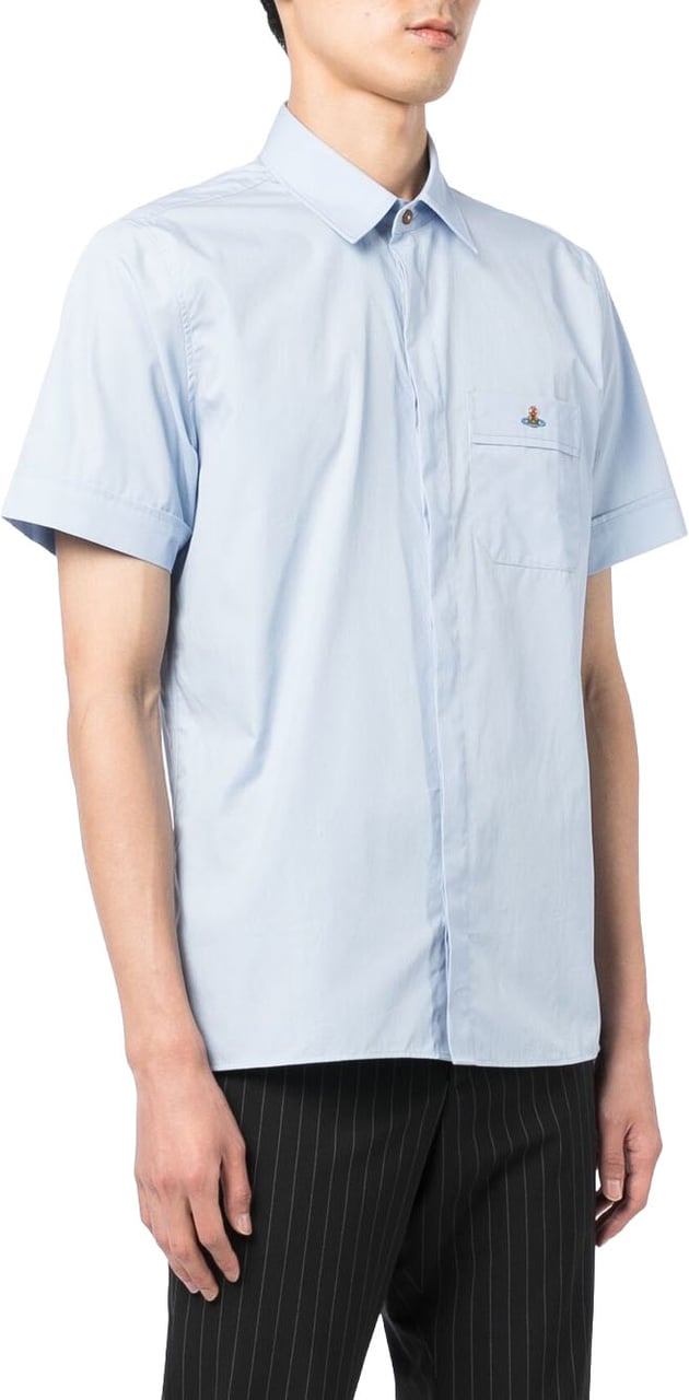 Vivienne Westwood Light Blue Cotton Shirt Wit