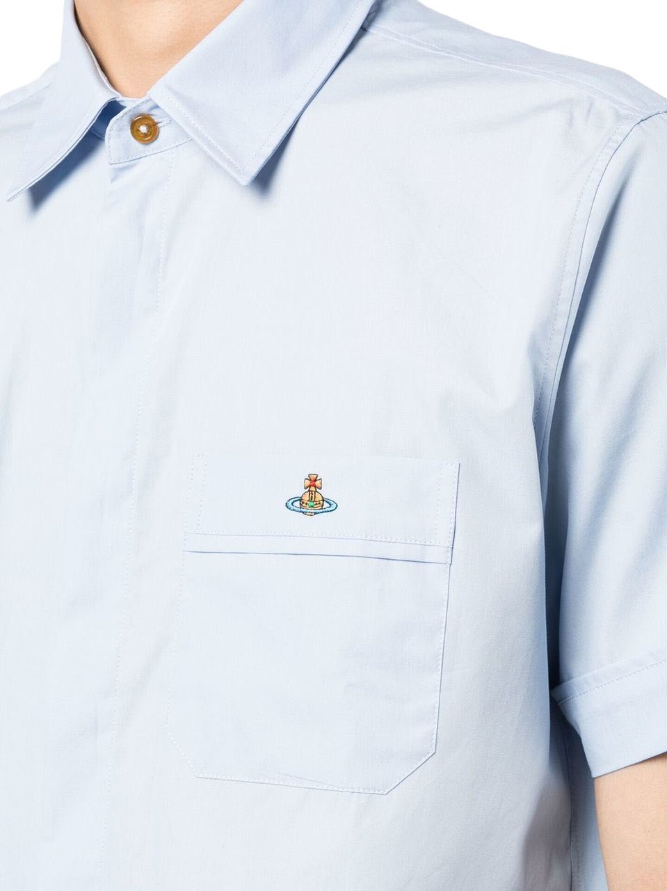 Vivienne Westwood Light Blue Cotton Shirt Wit