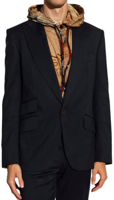 Vivienne Westwood One Button Jacket Navy Blauw