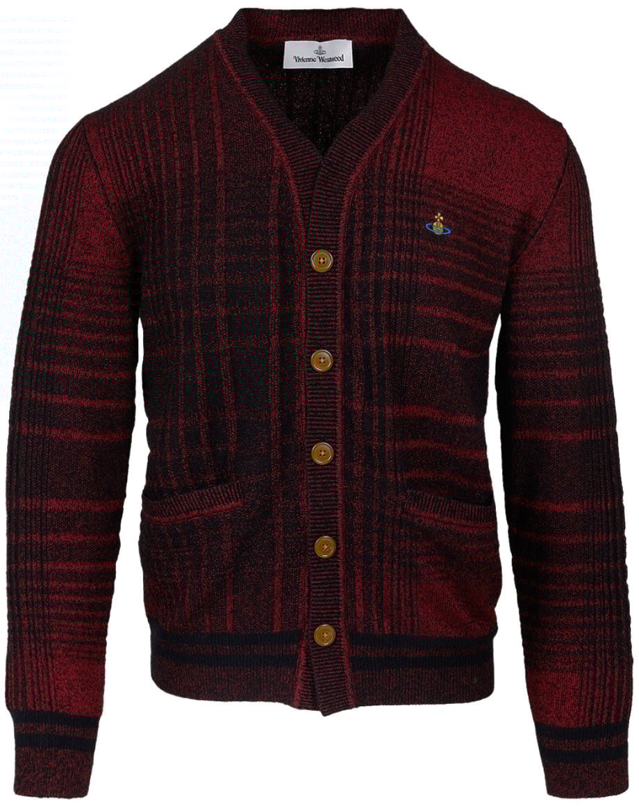 Vivienne Westwood Check Cardigan Black/red Zwart