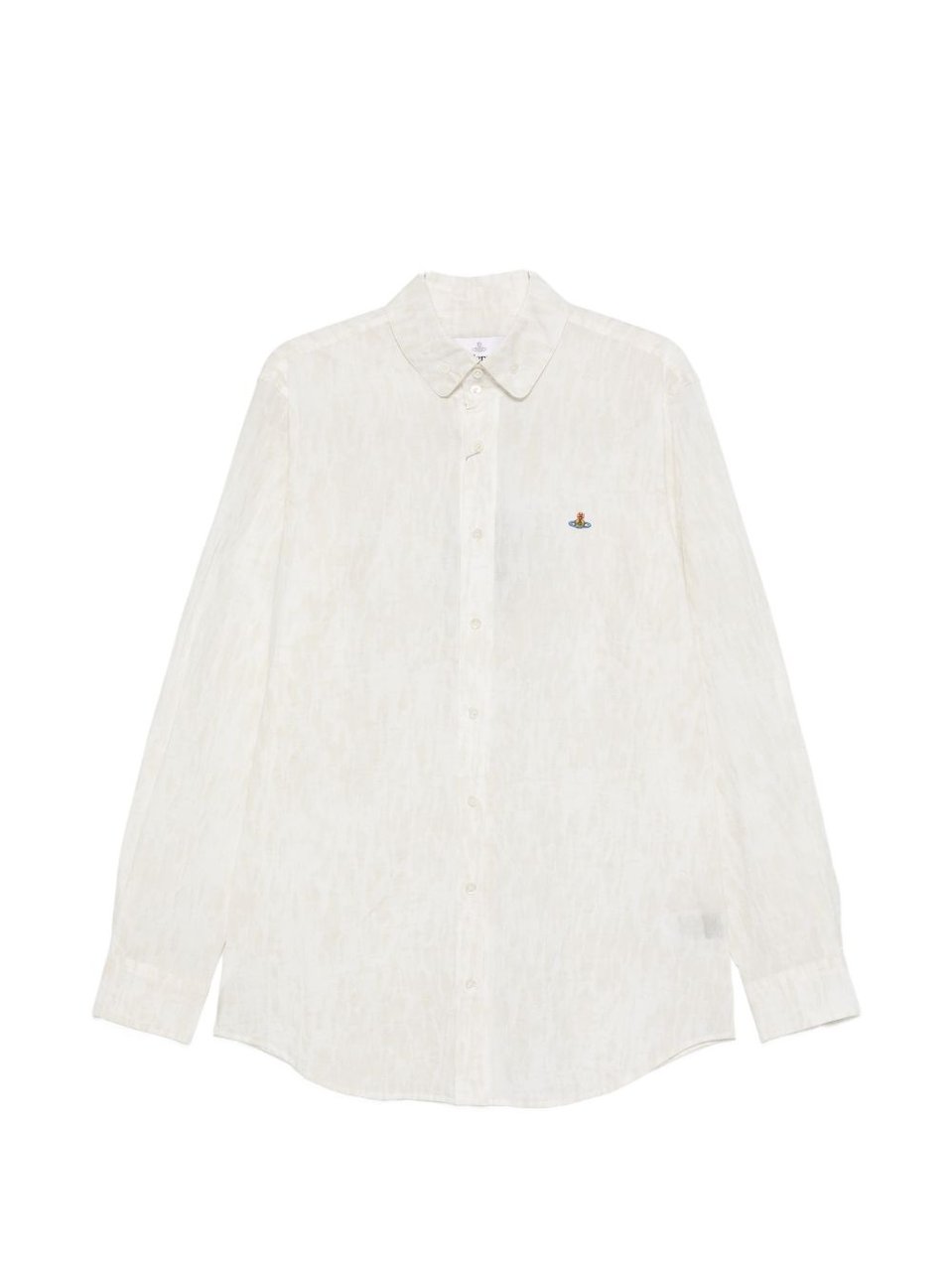 Vivienne Westwood White Orb Cotton Blend Casual Shirt Wit