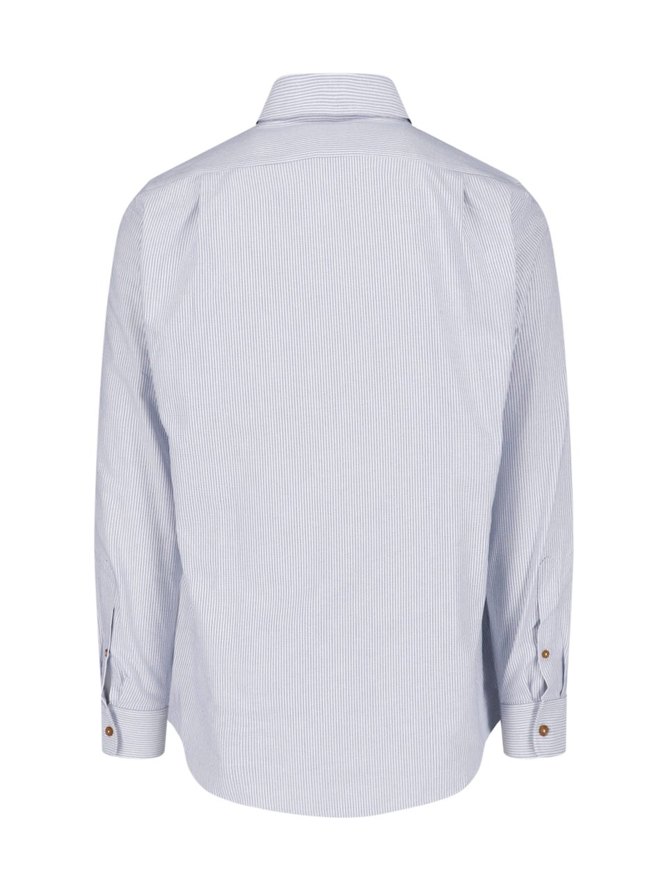 Vivienne Westwood Light Blue Two Button Krall Cotton Shirt Blauw