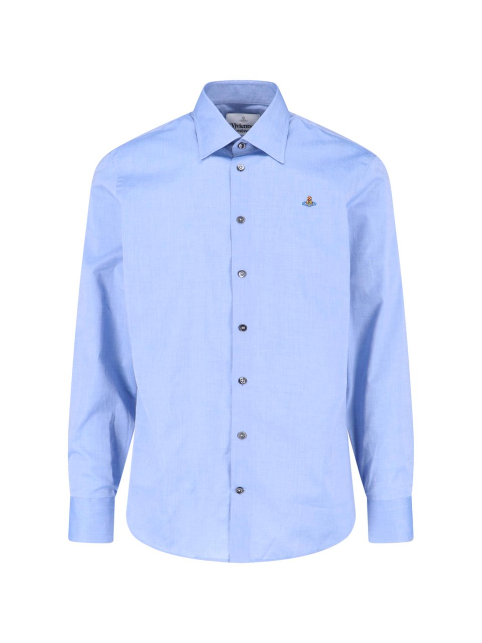 Vivienne Westwood Blue Ghost Cotton Long-Sleeve Shirt Blauw
