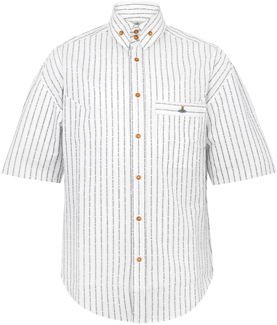 Vivienne Westwood Stripped Krall Shirt White Wit