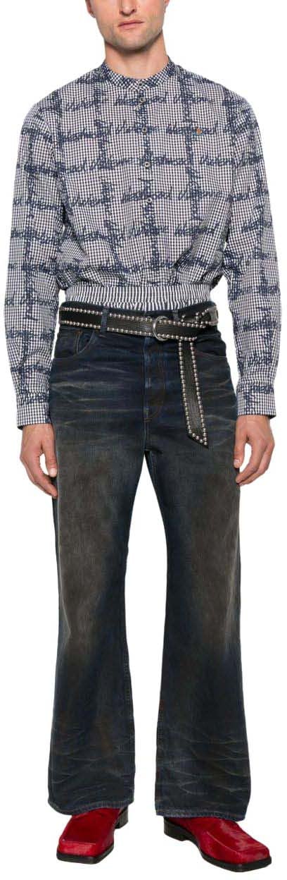 Vivienne Westwood Shirts Ginghamblack Zwart