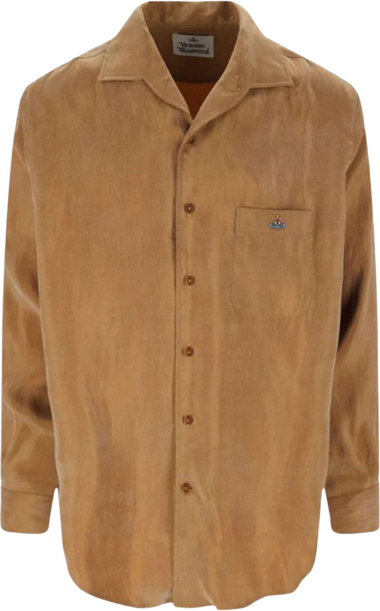 Vivienne Westwood Caramel Brown Relaxed Collar Shirt Goud