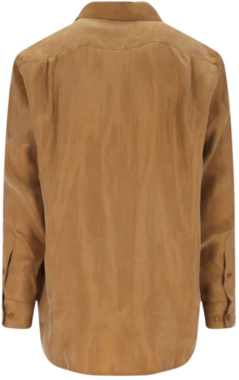 Vivienne Westwood Caramel Brown Relaxed Collar Shirt Goud