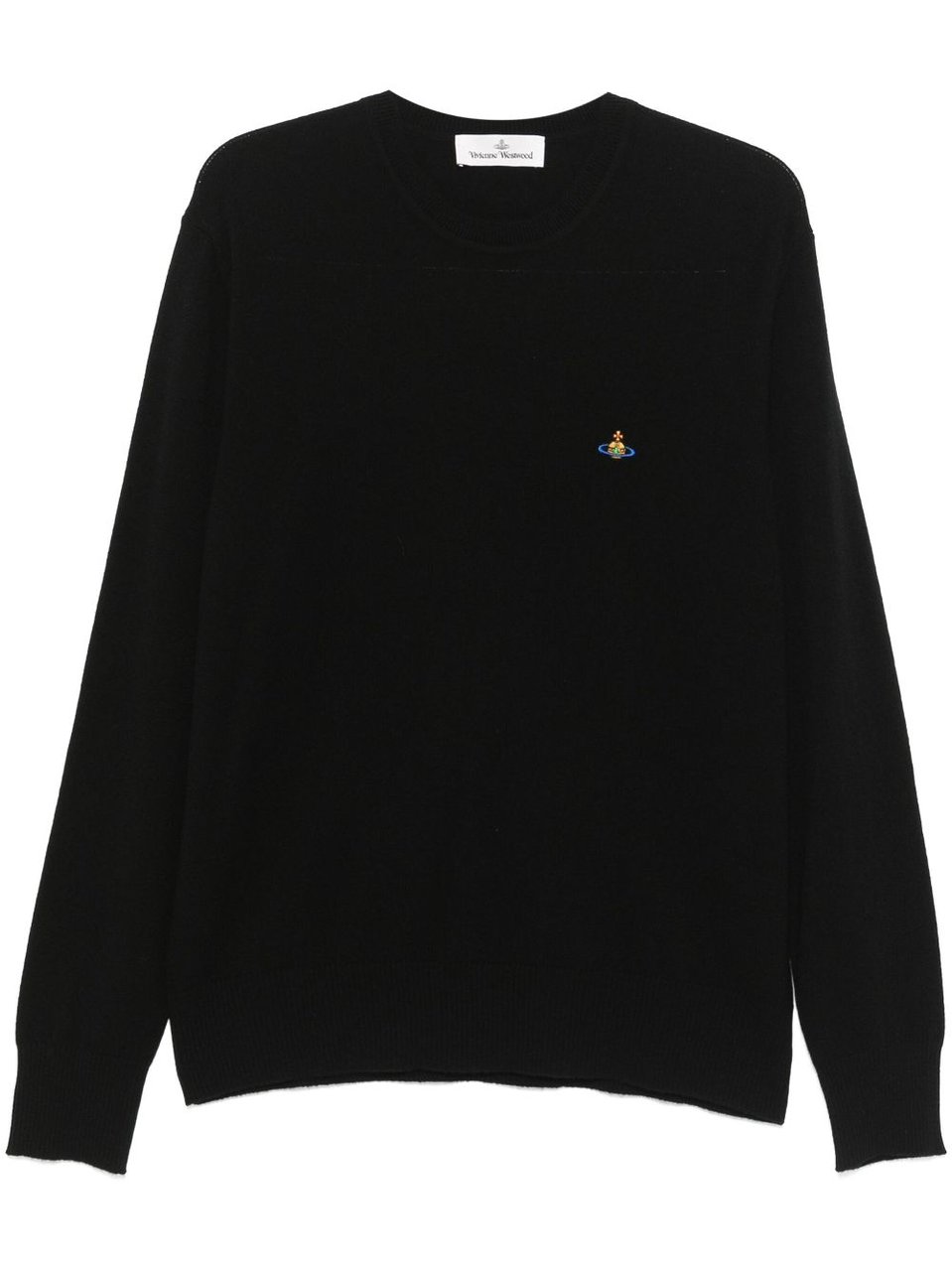Vivienne Westwood Black Sweatshirt with Ribbed Cuffs Zwart