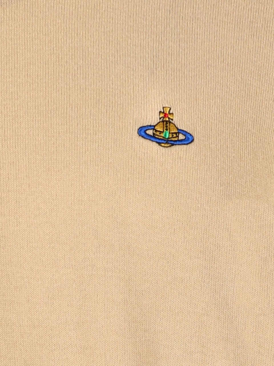 Vivienne Westwood Beige Alex Crew Neck Cotton Sweater Neutraal