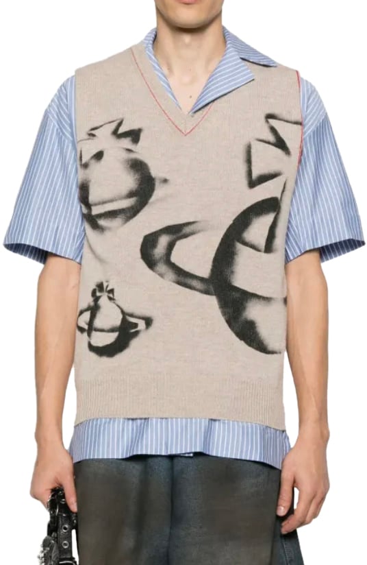 Vivienne Westwood Orbit Vest Oatmeal Divers
