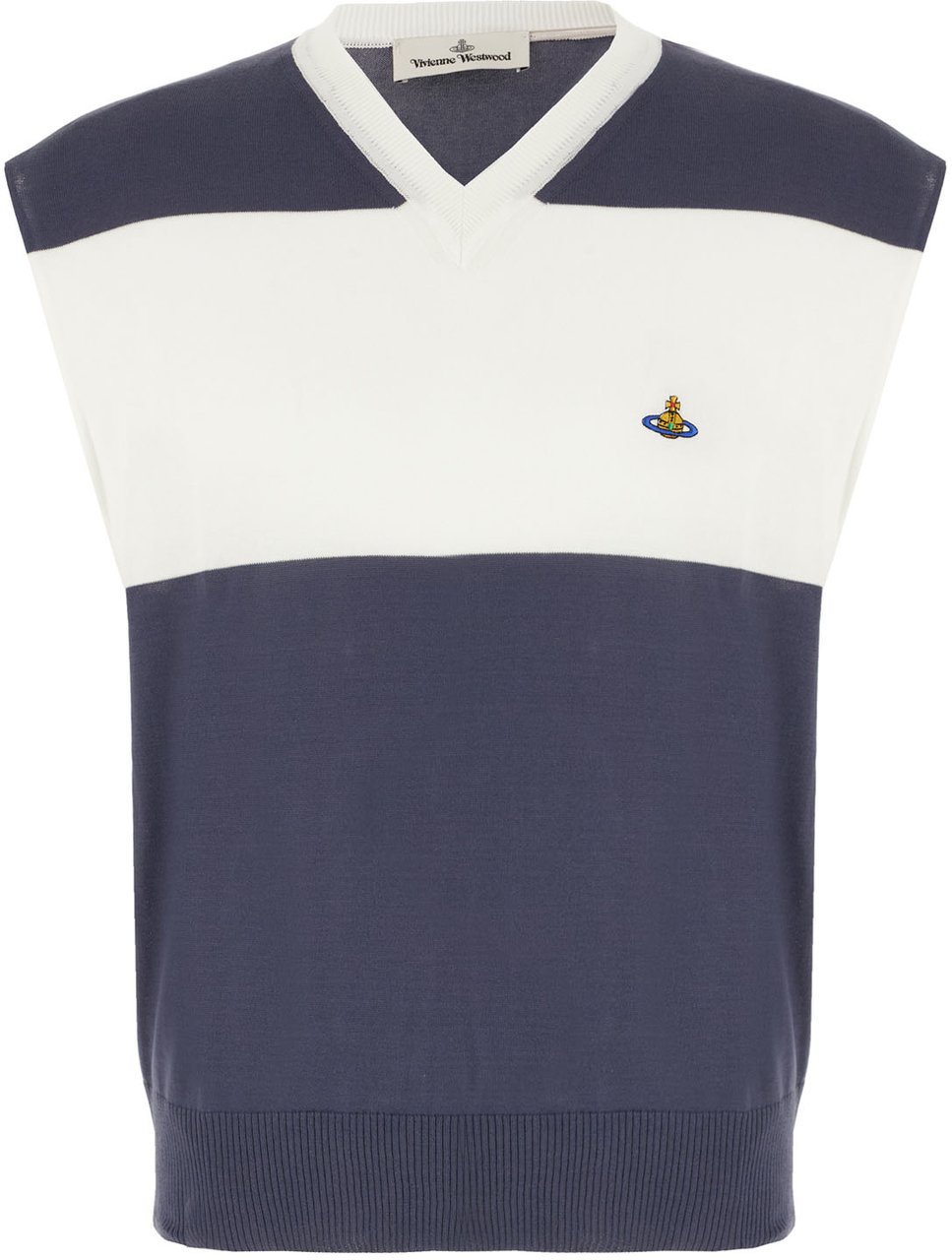 Vivienne Westwood Two-tone cotton vest Grijs