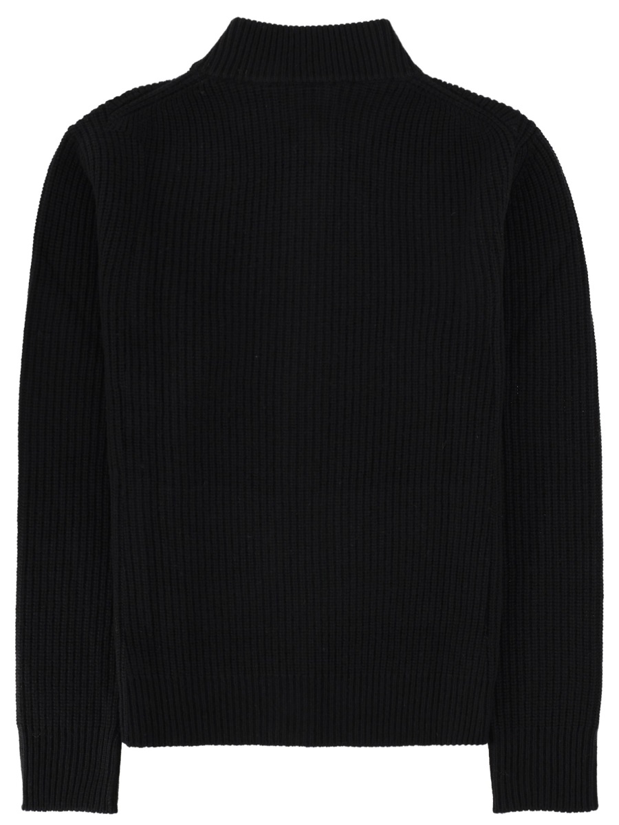 Vivienne Westwood Fisherman Wool Cashmere Zip Sweater Zwart