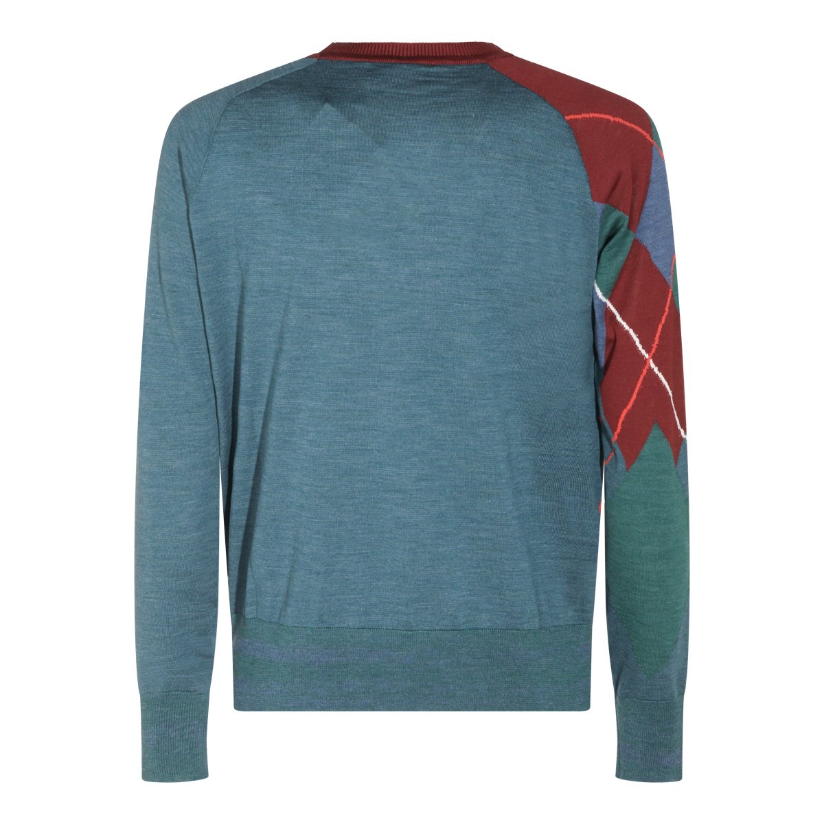 Vivienne Westwood Multicolor Wool Argyle Jumper with Emblem Detail Groen