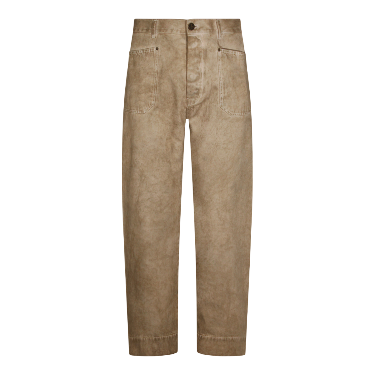 Vivienne Westwood Relaxed Fit Straight Leg Trousers In Washed Beige Bruin