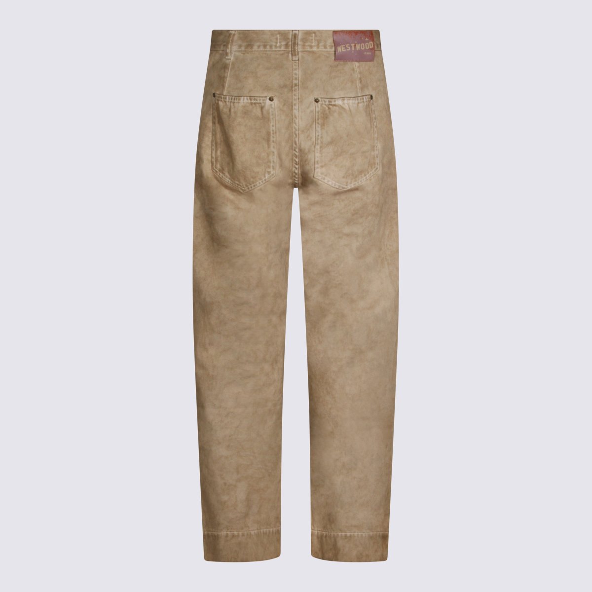 Vivienne Westwood Relaxed Fit Straight Leg Trousers In Washed Beige Bruin