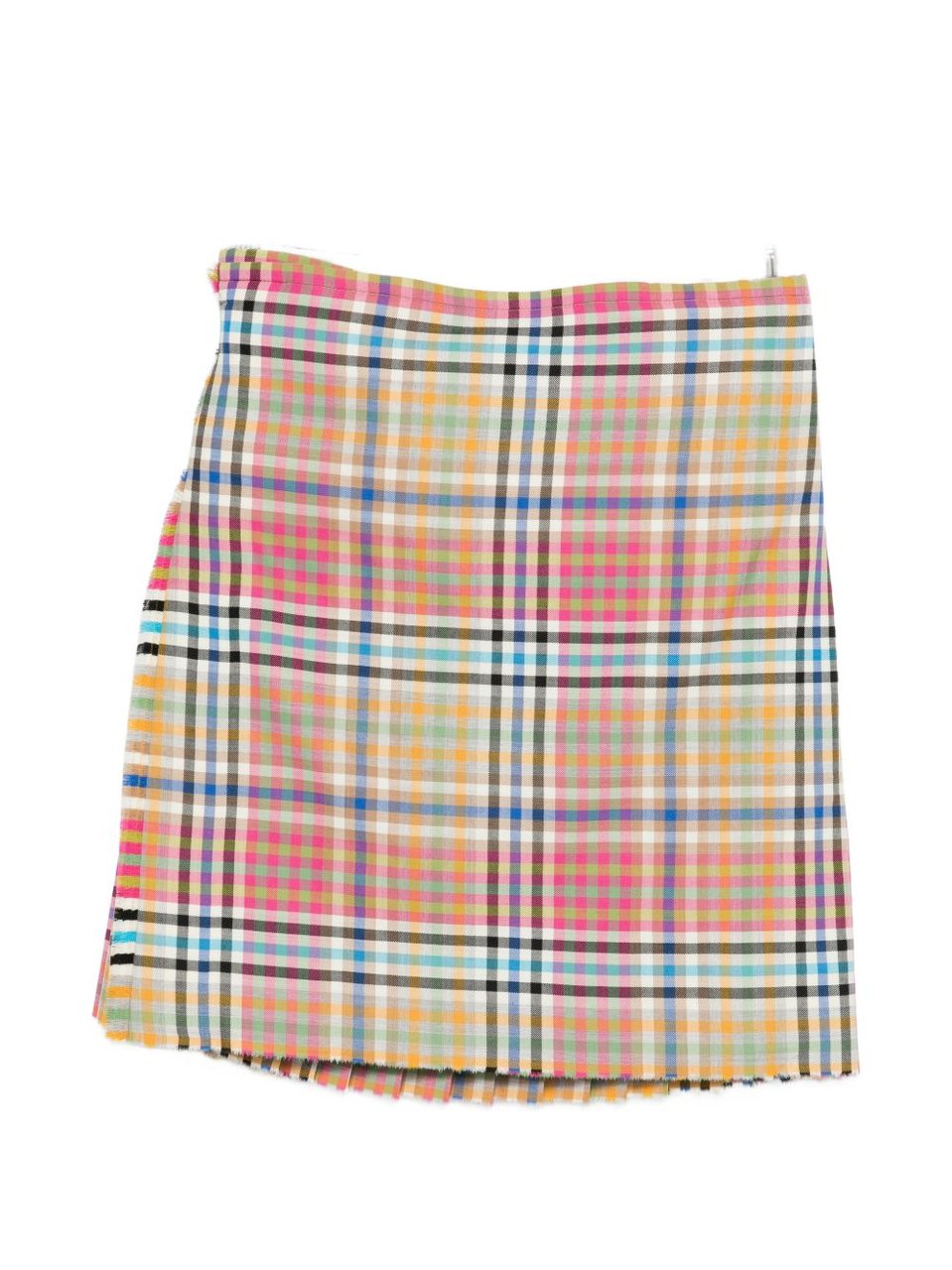 Vivienne Westwood Multicolor Plaid Pleated Skirt With Adjustable Buckle Straps Roze
