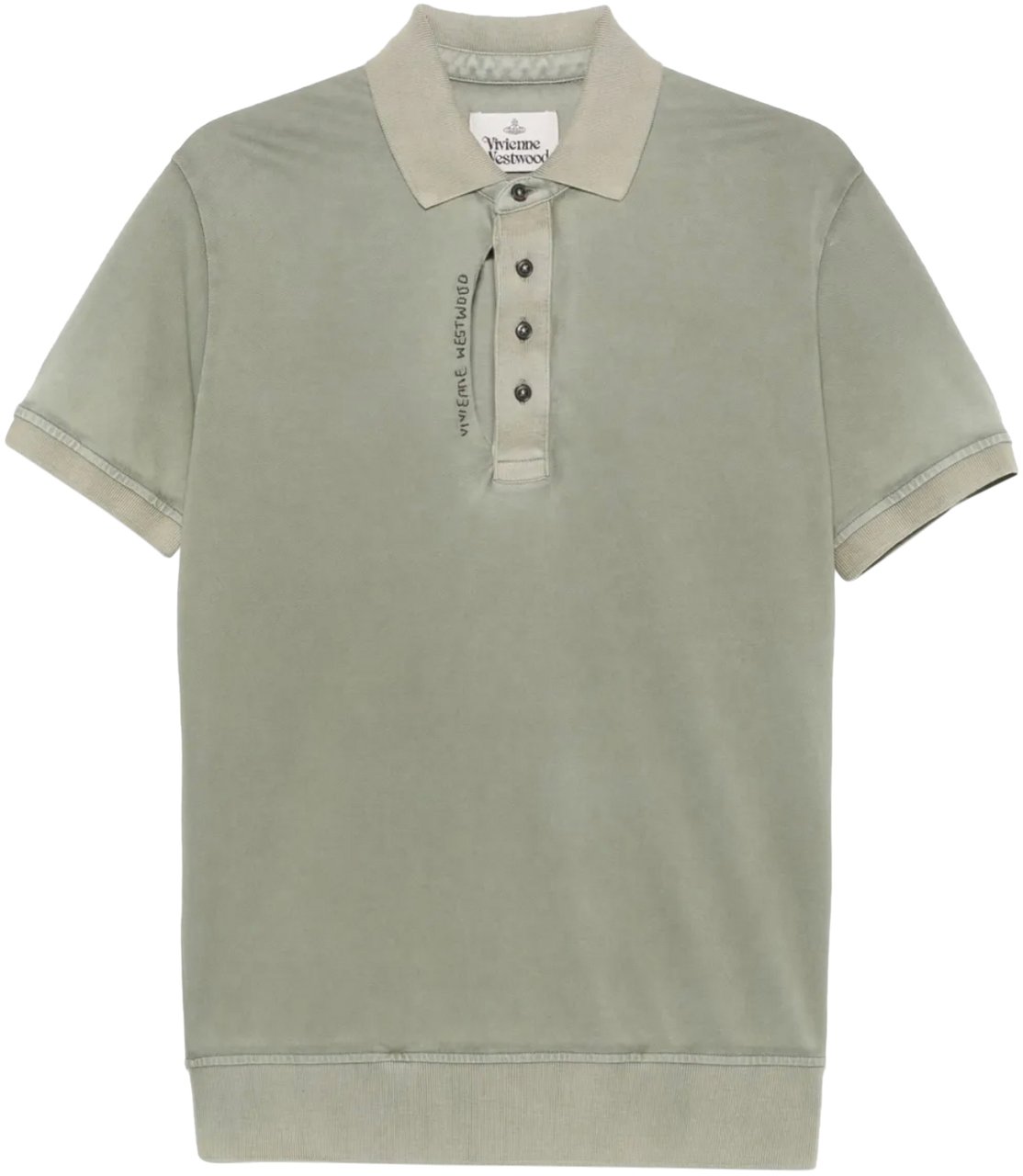 Vivienne Westwood Ripped Polo Green Groen