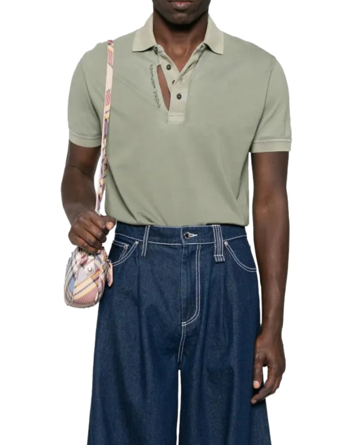 Vivienne Westwood Ripped Polo Green Groen