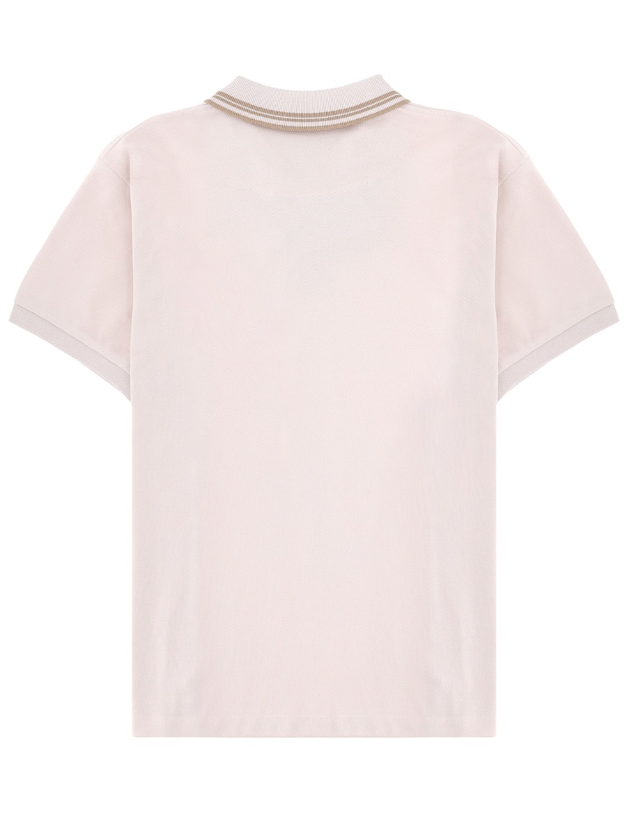 Vivienne Westwood Short-Sleeved Polo Shirt With Dual Stripe Detail Roze