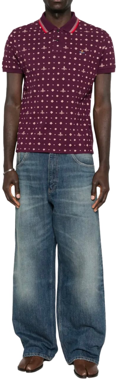 Vivienne Westwood Classic Polo Ikat/burgundy Rood